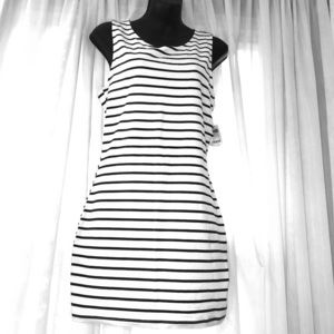 Blue and White stripe body-con w/ cutouts size L